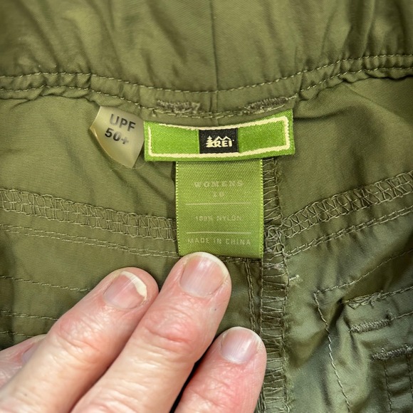 Olive Green Women's Convertible Pants - Picture 4 of 11